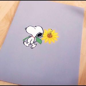 3 snoopy paintings - light blue, purple & pink!